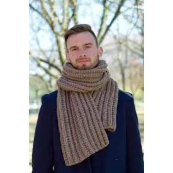 Knit Scarf for Men Wool Chunky Knitted Scarf Unisex 